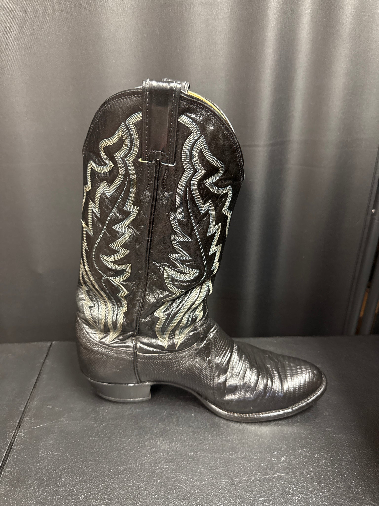 1990s Black Justin's Cowboy Boots, Mens Size 9