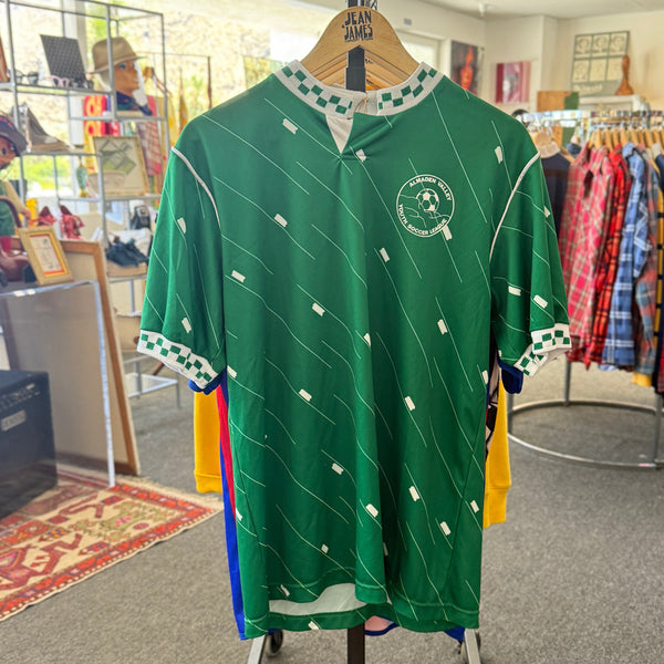 Vintage 80s MBF Sports Almaden Valley Soccer Jersey Checkerboard – USA Made M