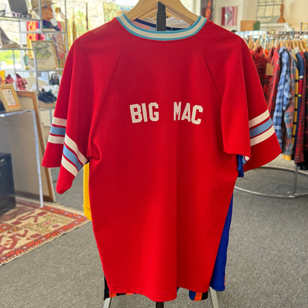 Vintage 70s Southern Athletic "BIG MAC" Red V-Neck Jersey – Made in USA XL