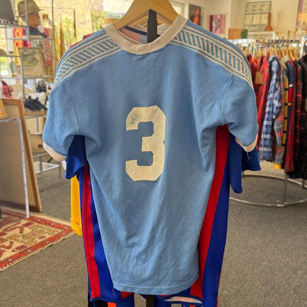 Vintage 70s 80s Bourne Free Sky Blue Soccer Jersey – Size M