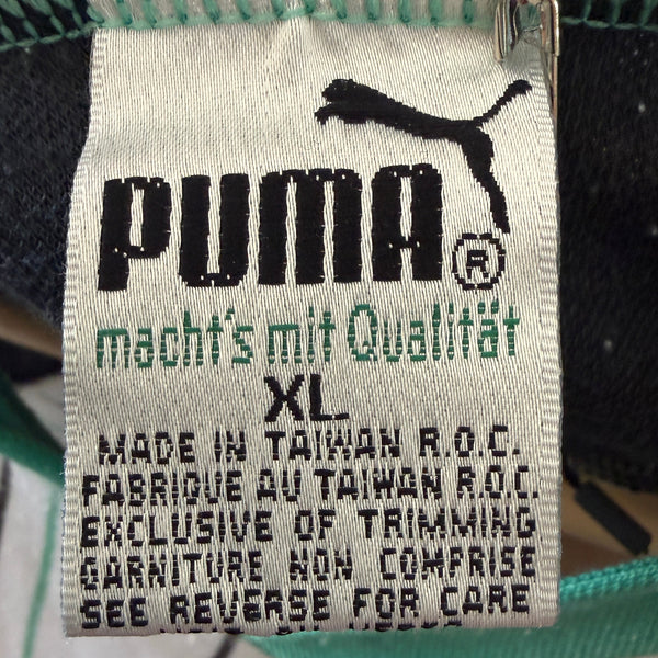 Vintage 80s Puma "Macht's Mit Qualität" Pinstripe Soccer Jersey – XL