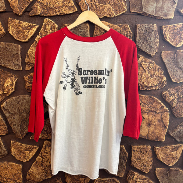 Vintage 80s Screamin' Willie's Garner Valley Raglan Tee – Home of Cowboy Rock