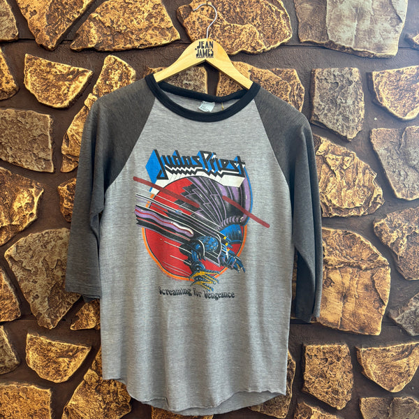 Vintage 1982 Judas Priest "Screaming for Vengeance" Tour Raglan – Double Sided