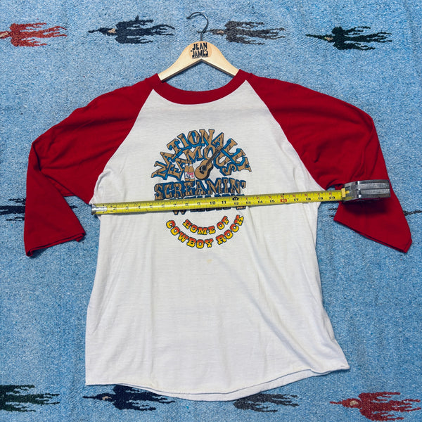 Vintage 80s Screamin' Willie's Garner Valley Raglan Tee – Home of Cowboy Rock