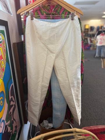 Oscar de la Renta Pink label silk cigarette pant