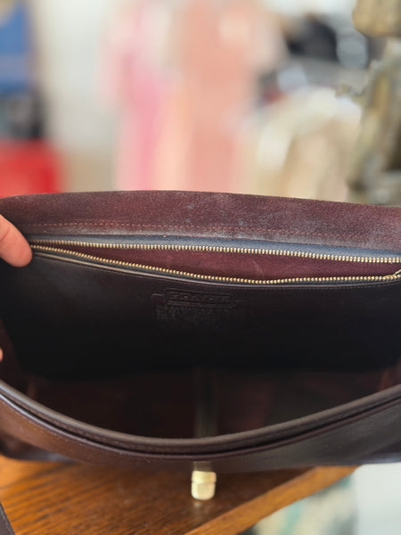 Vintage Coach Convertible Clutch 9635 Burgandy