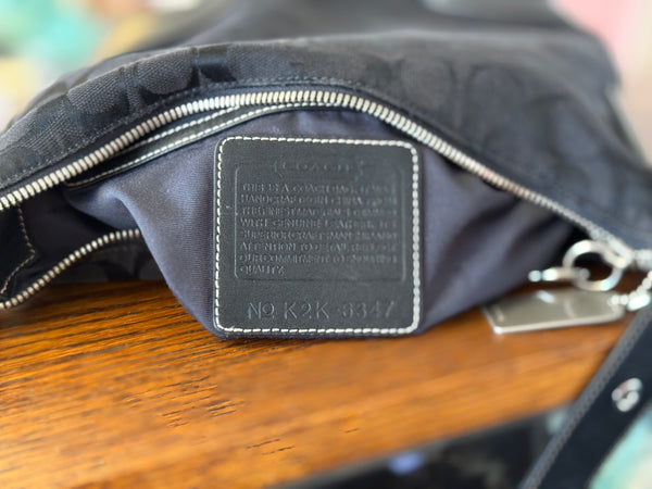 Vintage Coach Signature Canvas Hobo 6347 Crossbody Purse