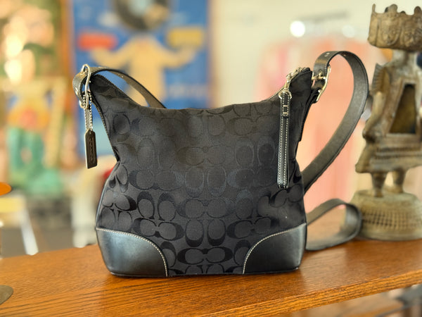 Vintage Coach Signature Canvas Hobo 6347 Crossbody Purse