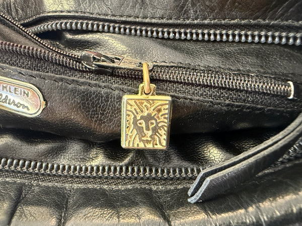 Vintage 1980s Anne Klein for Calderon leather clutch