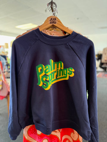 Green & Gold Palm Springs cropped sweatshirt