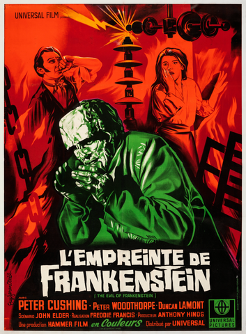 Original The Evil Frankenstein, 1965 Movie Poster