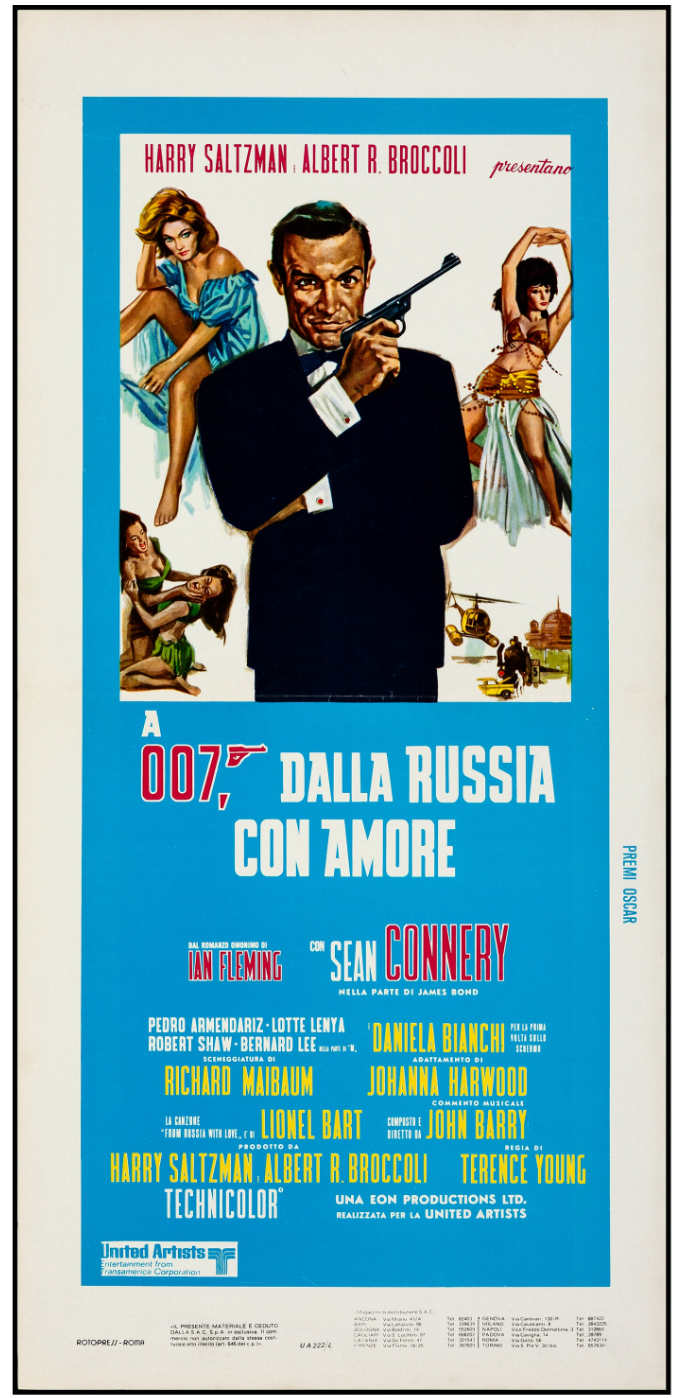 Original From Russia with Love, 1970 Movie Poster