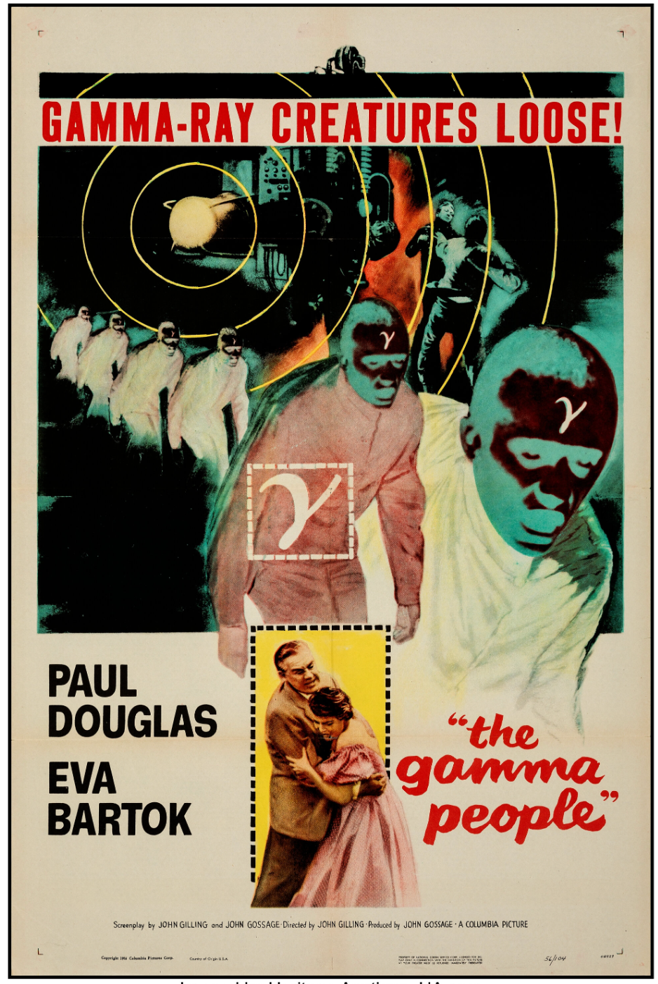 Original Gamma-Ray Creatures Loose, 1956 Movie Poster