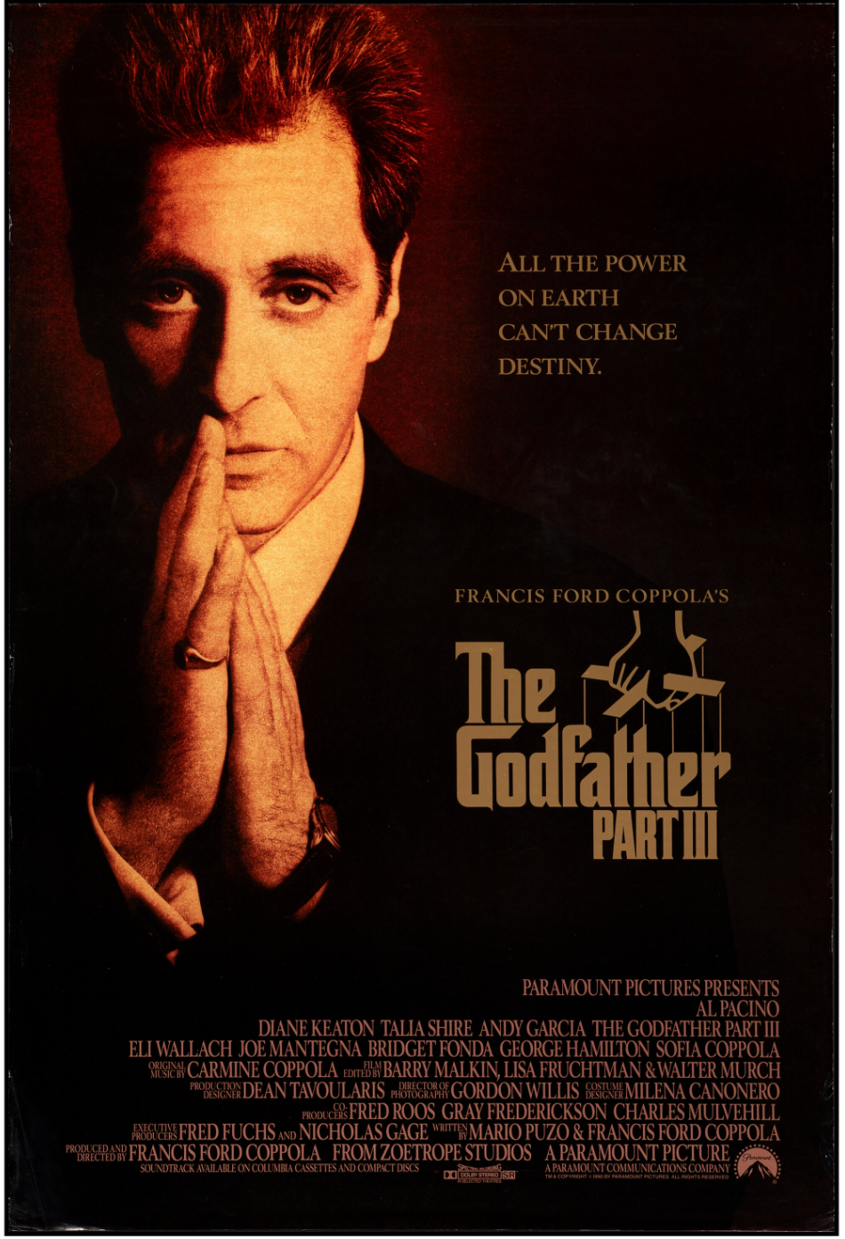 Original The Godfather Part Ill, 1990 Movie Poster