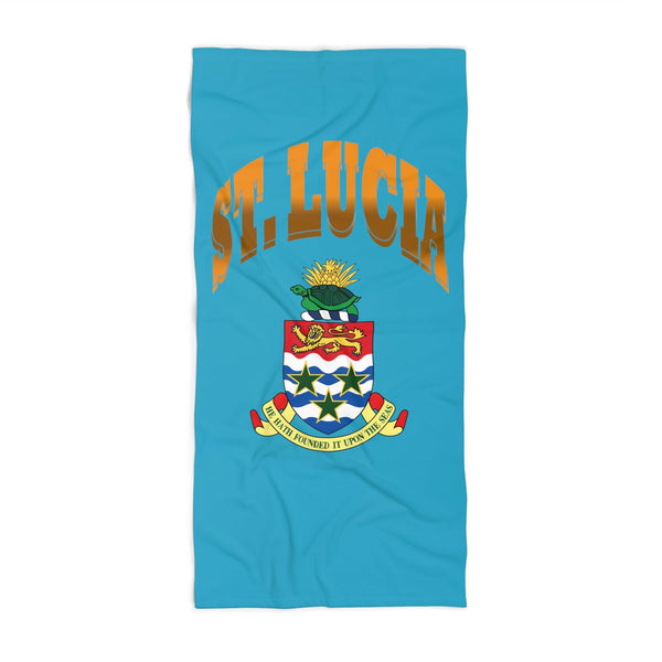 St Lucia Beach Towel, Personalized Beach Towel, Saint Lucia Beach towel, Custom Beach Towel, Name Beach Towel, Adult Beach Towel, Name Towel
