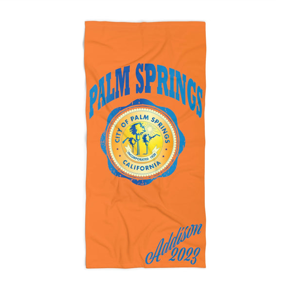 Palm Springs Beach Towel, Personalized Beach Towels, Pool Towels, Adult Beach Towels, Monogrammed Pool Towels, Pattern Pool Towels