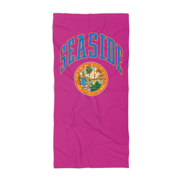Seaside Beach Towel, Personalized Beach Towel, Custom Seaside Beach Towel, Kids Beach Towel, Name Beach Towel, Adult Beach Towel