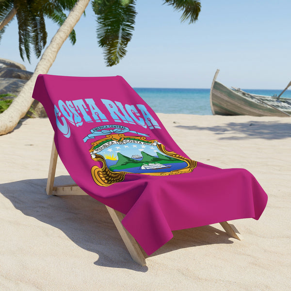 Costa Rica Beach Towel, Personalized Beach Towels, Pool Towels, Adult Beach Towels, Monogrammed Pool Towels, Pattern Pool Towels