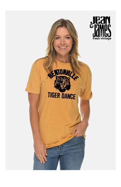 TIGER DANCE Vintage Mustard T-shirt