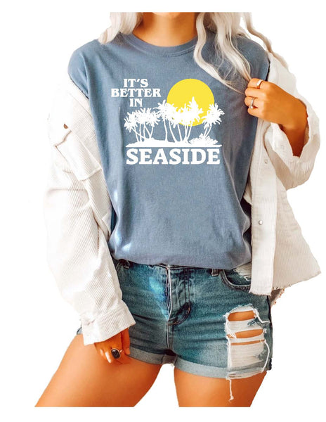 Seaside t-shirt, Seaside Crewneck, Seaside Shirt, Caribbean Beach Pullover, Spring Break Beach t-shirt, Beach Cover Up