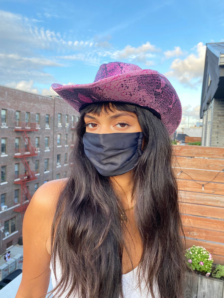 black silk mask