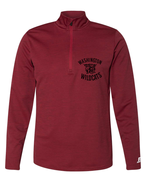 Russell Athletic Washington Wildcats Striated Quarter Zip Pullover