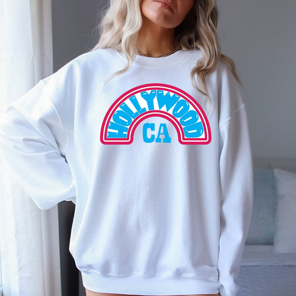 Hollywood Sweatshirt, Hollywood Crewneck, Hollywood Shirt, Hollywood California, Spring Break Beach Sweatshirt, Beach Cover Up