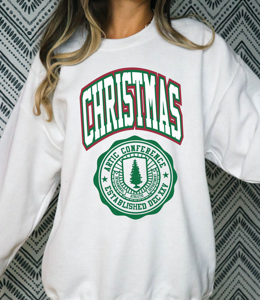 Christmas Crest Crewneck Sweatshirt