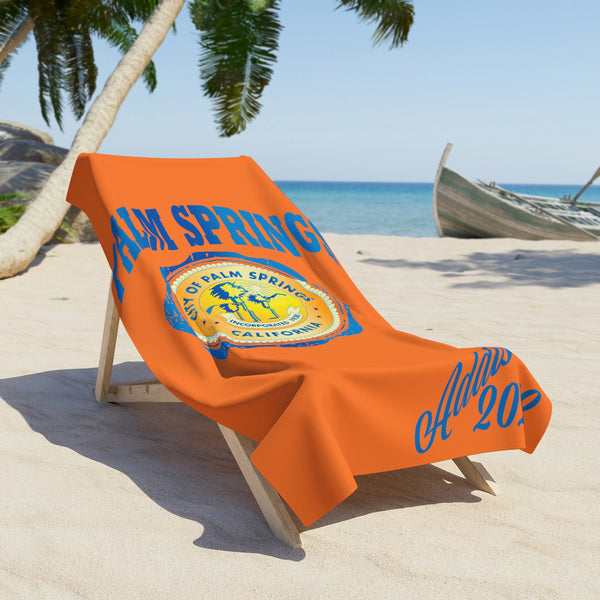 Palm Springs Beach Towel, Personalized Beach Towels, Pool Towels, Adult Beach Towels, Monogrammed Pool Towels, Pattern Pool Towels