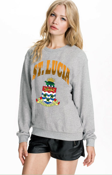 St Lucia Sweatshirt, St Lucia Crewneck, Saint Lucia Shirt, Caribbean Beach Pullover, Spring Break Beach Sweatshirt, Beach Cover Up
