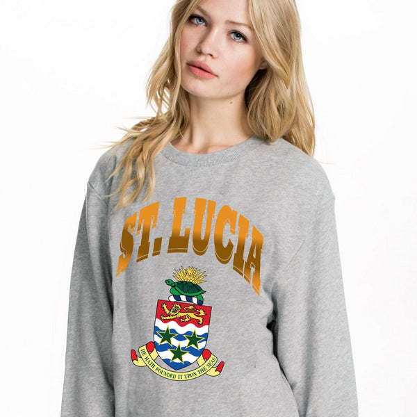 St Lucia Sweatshirt, St Lucia Crewneck, Saint Lucia Shirt, Caribbean Beach Pullover, Spring Break Beach Sweatshirt, Beach Cover Up